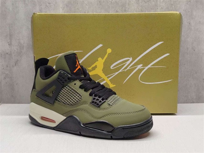 Women's Running weapon Jordan 4 Green Shoes 014